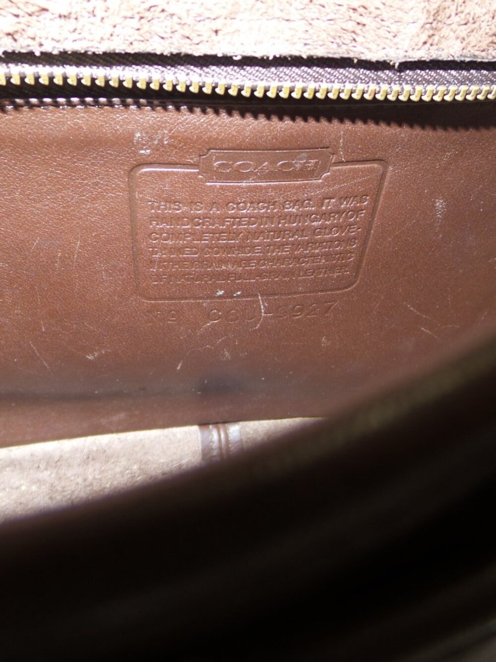 Vintage Coach Willis Bag 9927 Mahogany Brown Leather Crossbody Satchel - Picture 10 of 10
